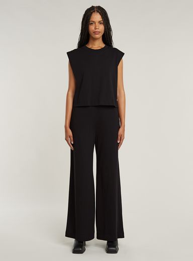 Double Layer Wide Leg Jumpsuit